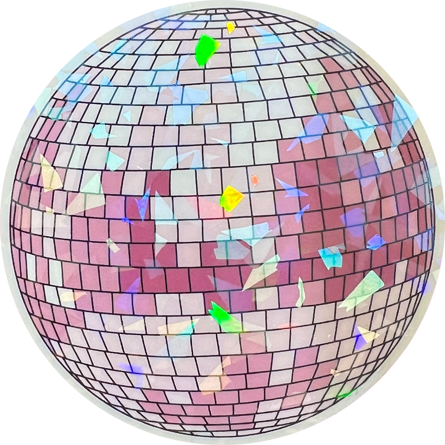 Sammy Gorin LLC - Cracked Holographic Disco Ball Sticker