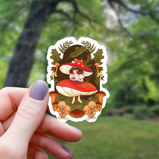 Mimic Gaming Co - Mushroom Forest Fairy Sticker - 3"