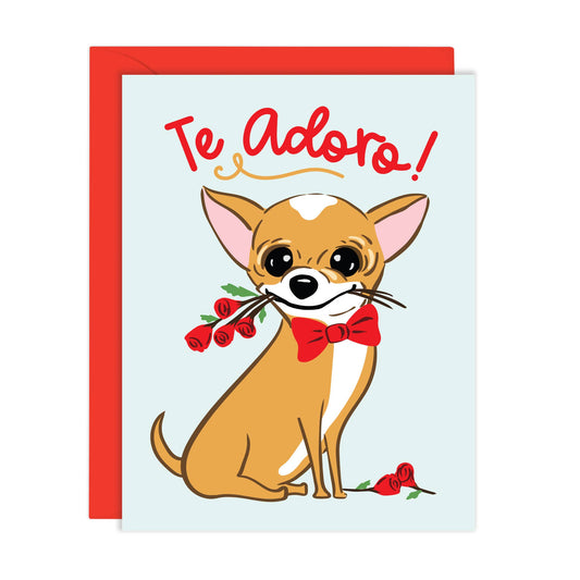 Lucy Loves Paper - Te Adoro Chihuahua Dog | Love Card in Spanish (A2)