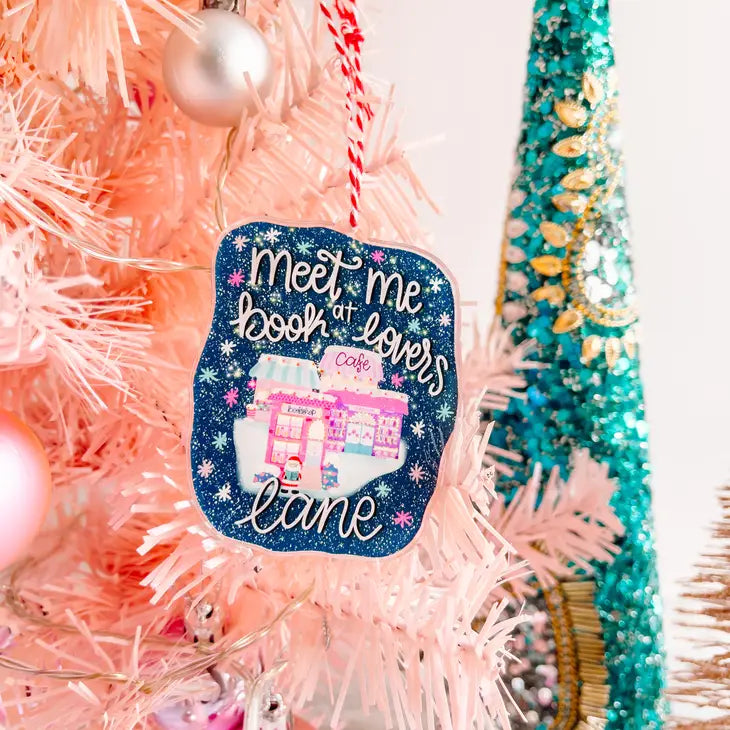 Meet Me At Booklovers Lane Christmas Ornament
