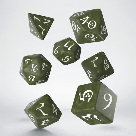 Classic RPG Dice Set Olive/White (7)