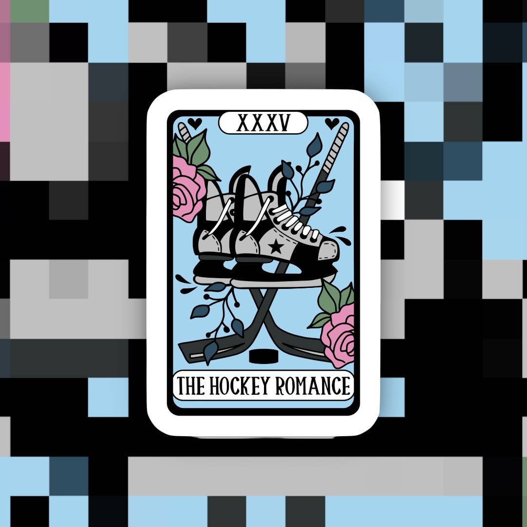 Ace the Pitmatian Co - Reader the Hockey Romance Tarot Sticker