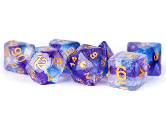 Unicorn Resin 16mm Polyhedral Dice Set: Midnight Fantasy (7)