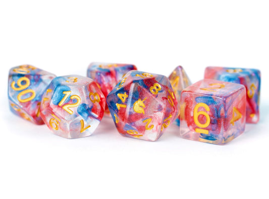 Unicorn Resin 16mm Polyhedral Dice Set: Cosmic Carnival (7)