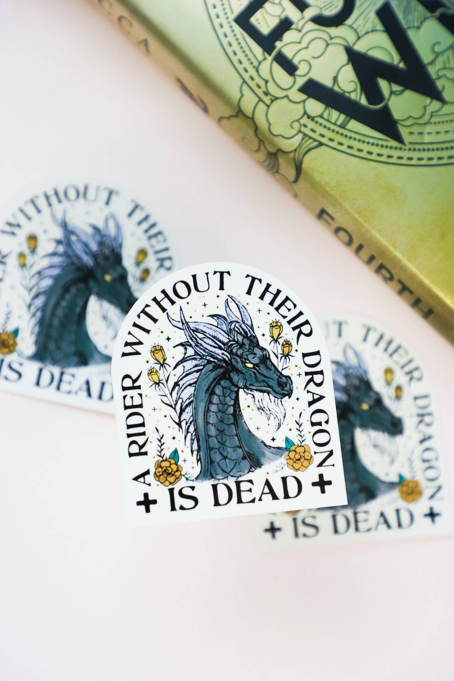 Furever Booked - A Rider Without Their Dragon Is Dead Sticker