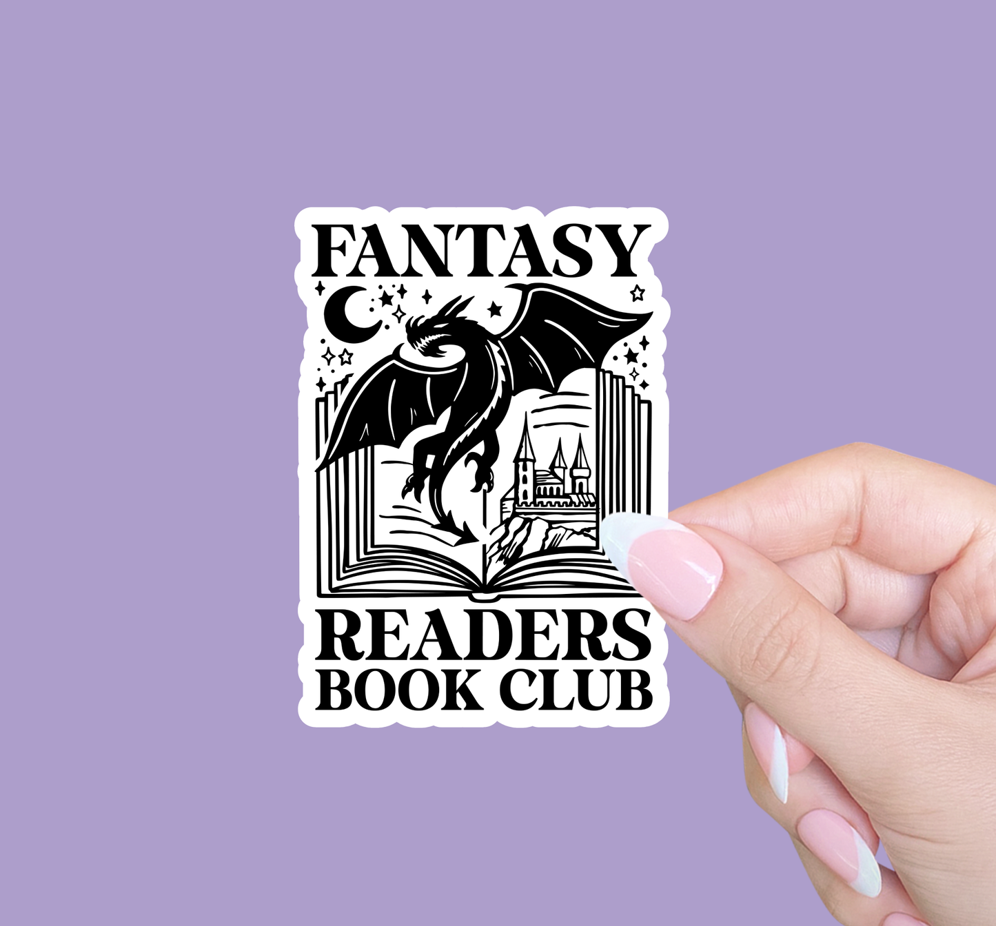 Radical Buttons - Fantasy readers book club, Reader sticker, Bookish sticker