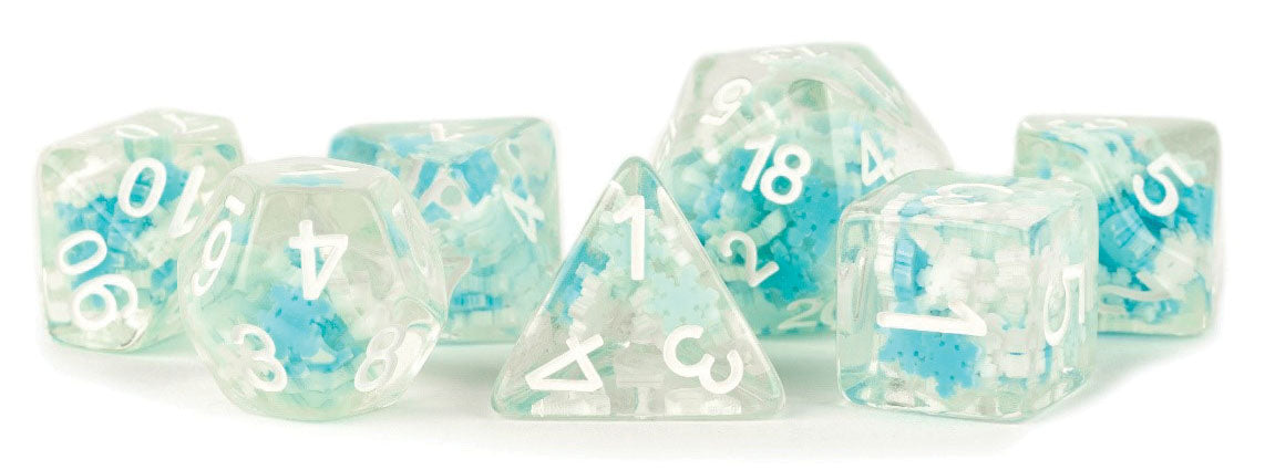 16mm Resin Poly Snowflake Dice Set (7)