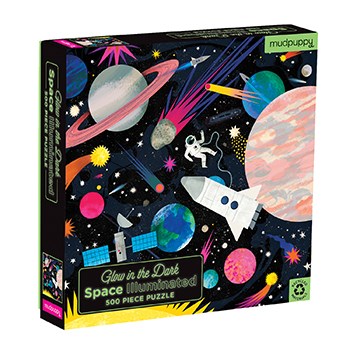 Illuminated Space Family 500pc Glow in the Dark Puzzle