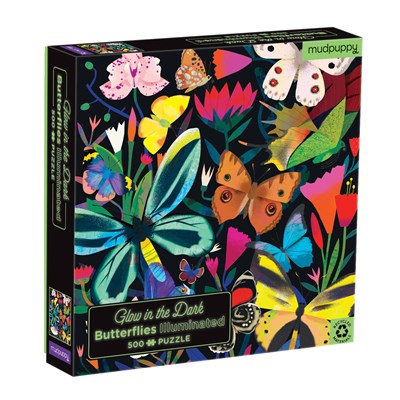 Butterflies Illuminated 500 Piece Glow in the Dark Family Puzzle