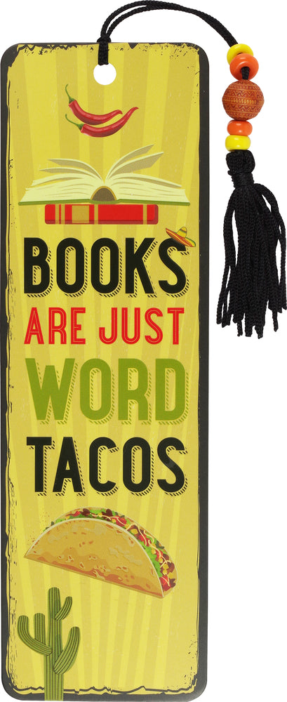 Books Are Word Tacos Beaded Bookmark