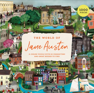 World of Jane Austen 1000 Piece Puzzle: A Jigsaw Puzzle with 60 Characters and Great Houses to Find