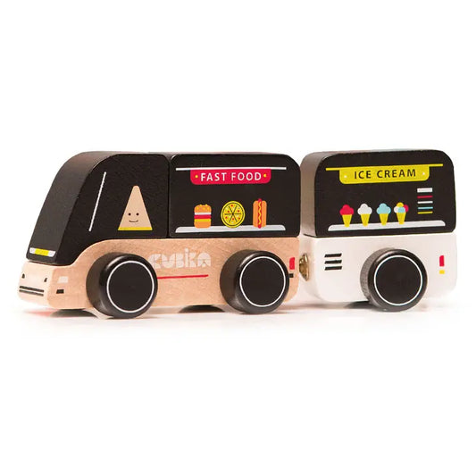 Wooden Toy Car Food Truck