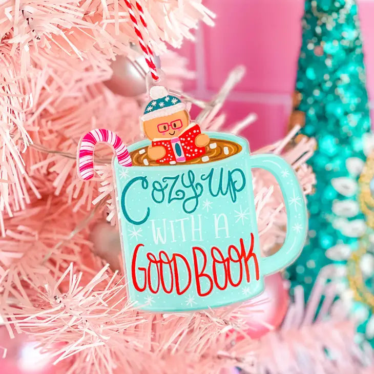 Cozy Up With a Good Book Hot Cocoa Ornament