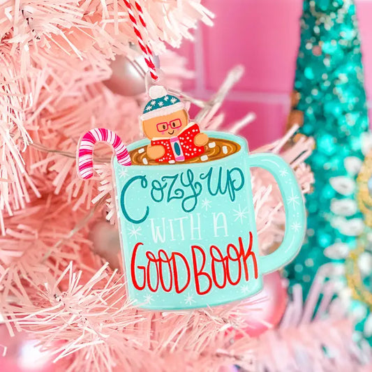 Cozy Up With a Good Book Hot Cocoa Ornament