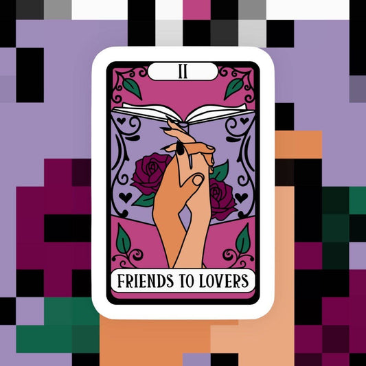 Ace the Pitmatian Co - Friends to Lovers Tarot Reader Sticker