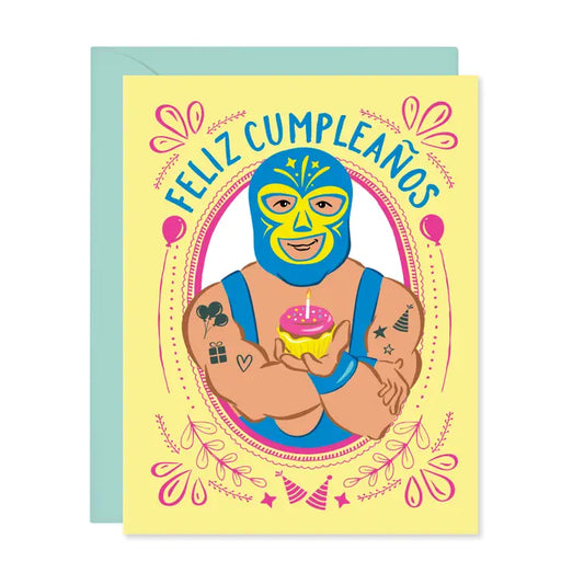 Luchador Feliz Cumpleaños Greeting Card