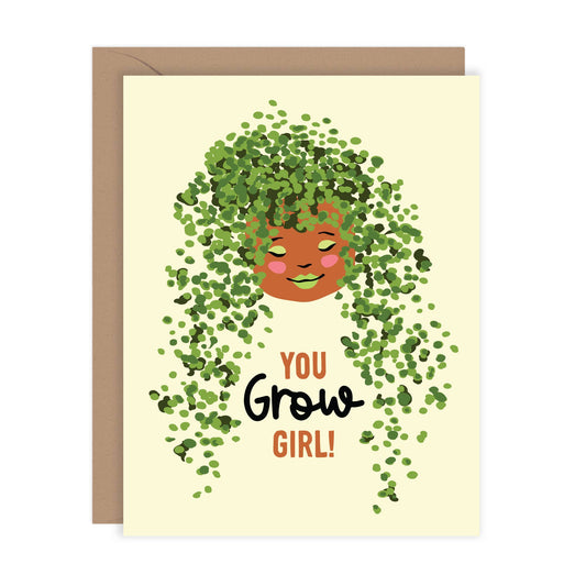 Lucy Loves Paper - You Grow Girl! - Friendship card (A2) (Cop
