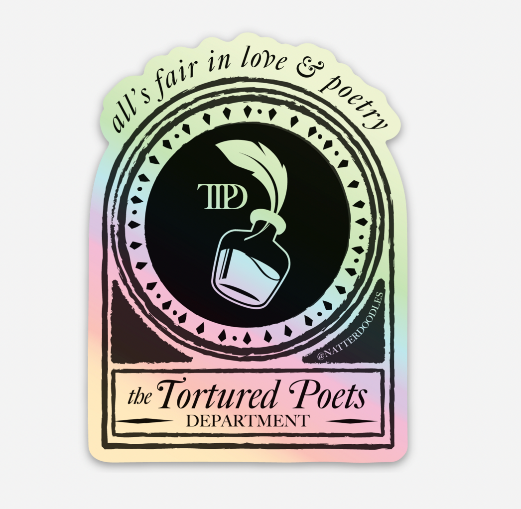 NatterDoodle - The Tortured Poets Department - Taylor Swift Vinyl Sticker: Single