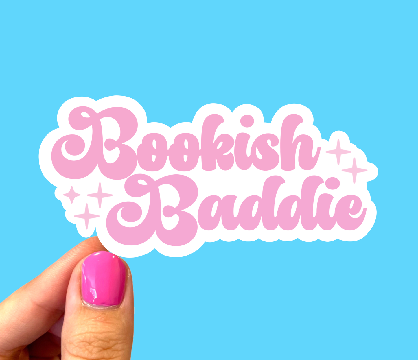 Radical Buttons - Bookish baddie, Kindle sticker, Smut sticker