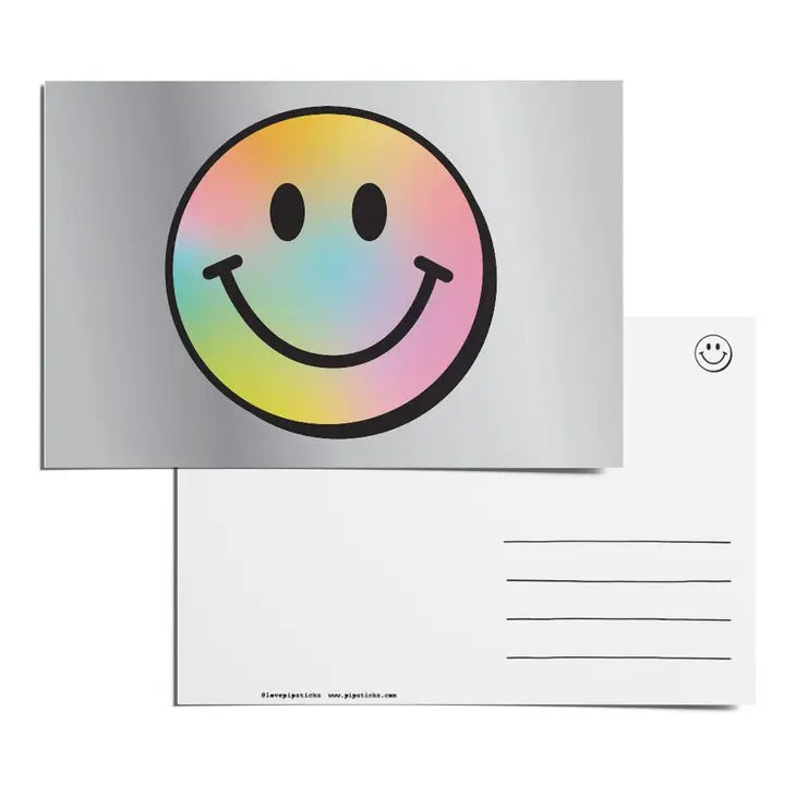Rainbow Smiley Postcard