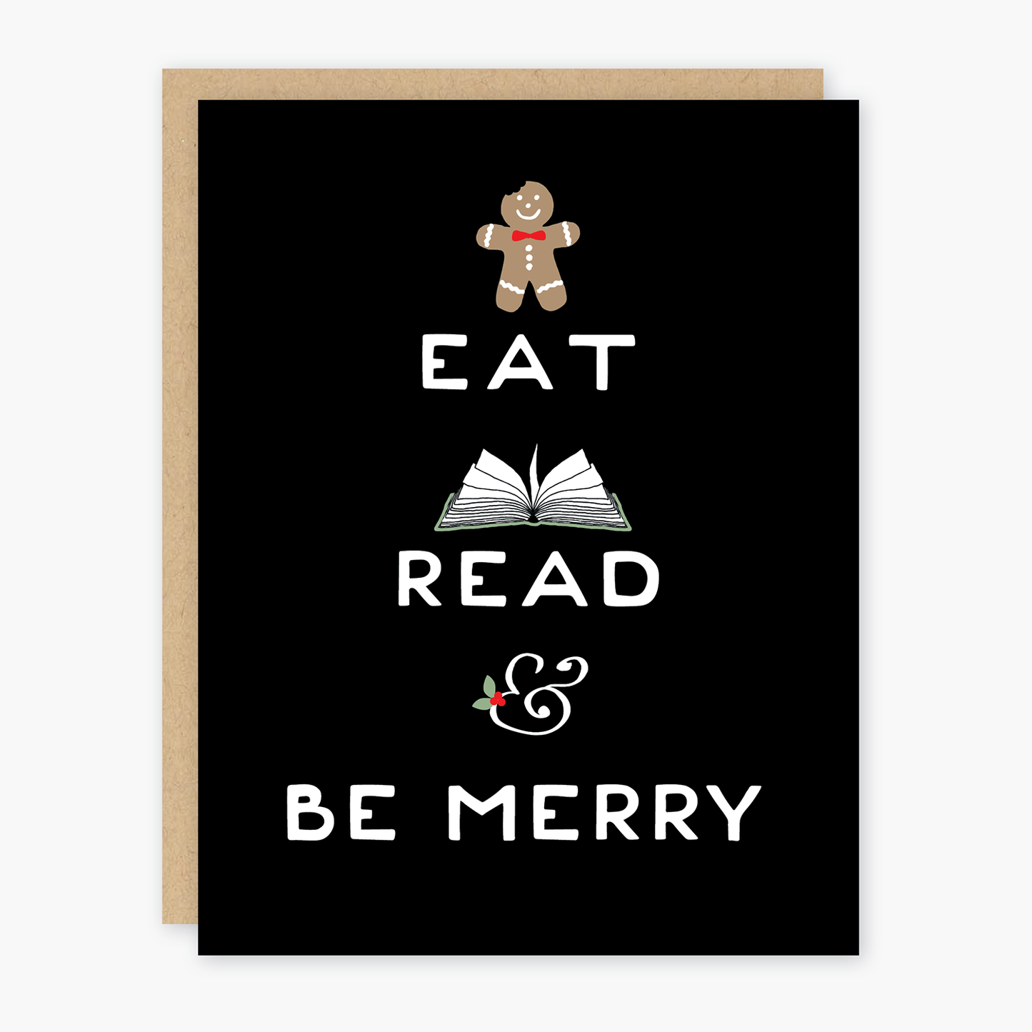 Single Eat Read Be Merry Card