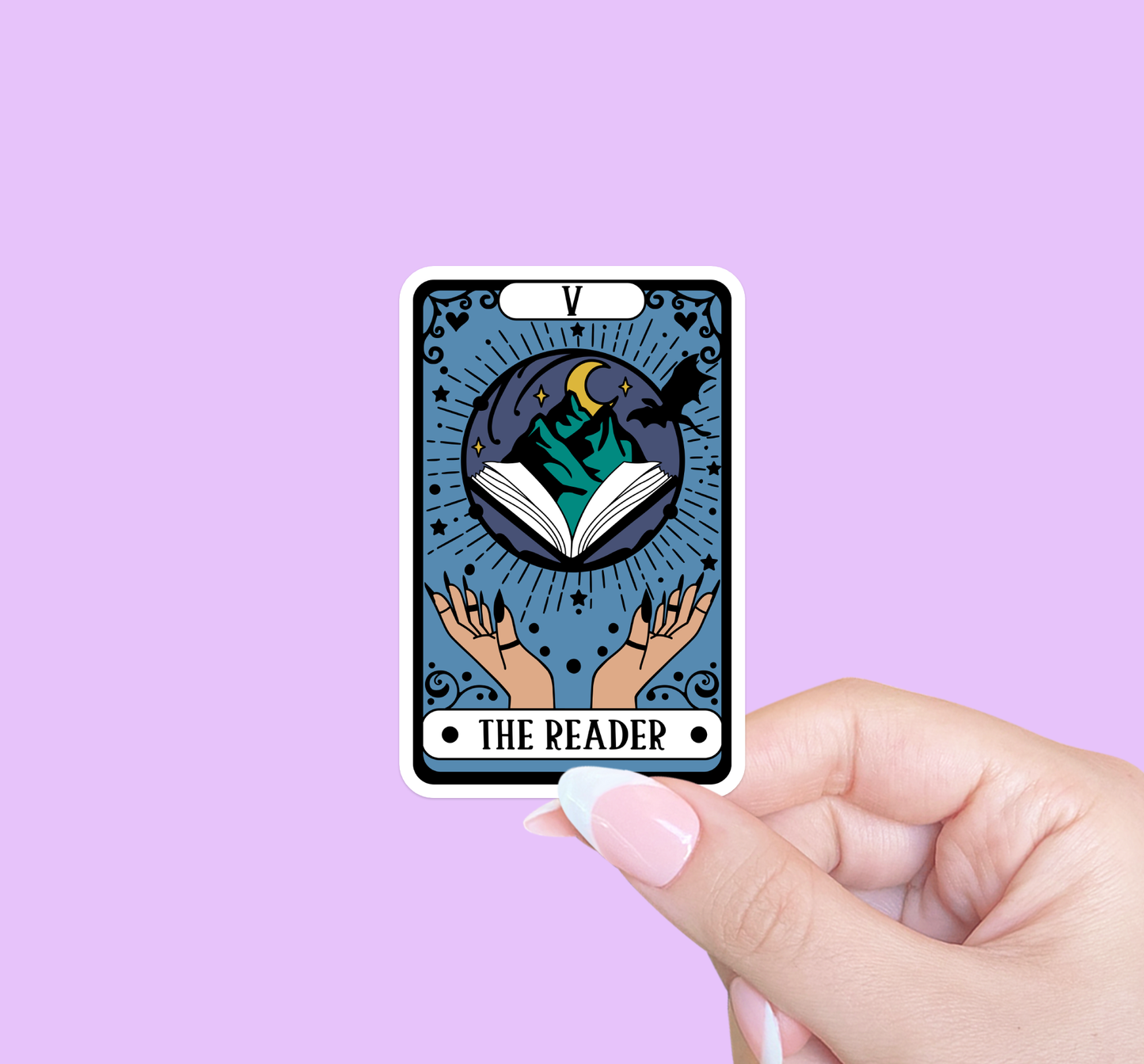 Radical Buttons - Tarot card sticker, Reader sticker, Bookish sticker, Smut