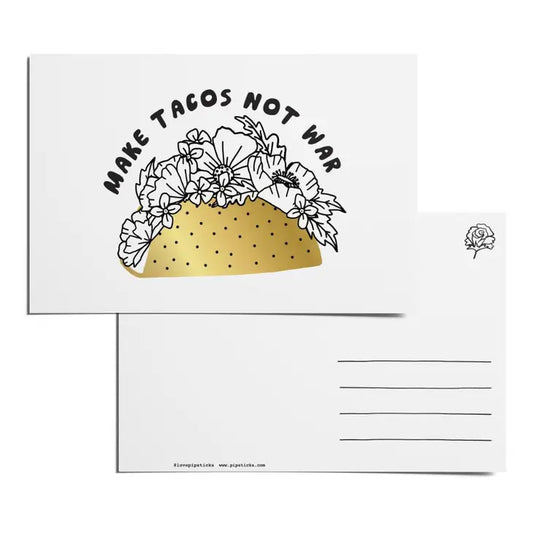 Make Tacos Not War Postcards