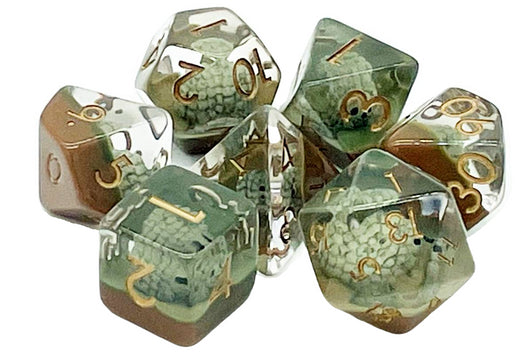 Old School 7 Piece DND Dice Set: Animal Kingdom